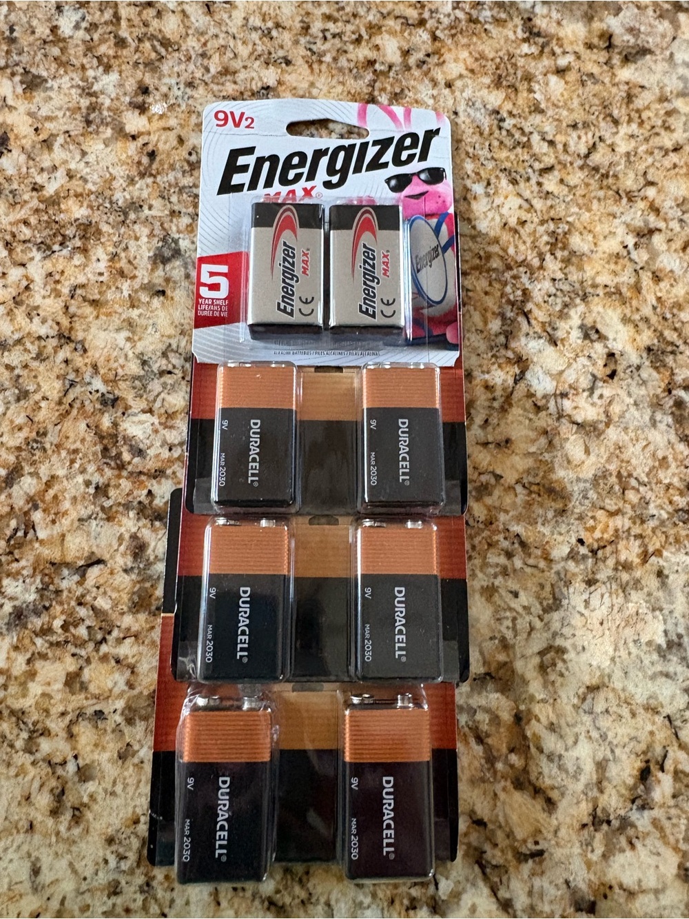 Energizer and Duracell 9V Battery Pack - Black and Copper